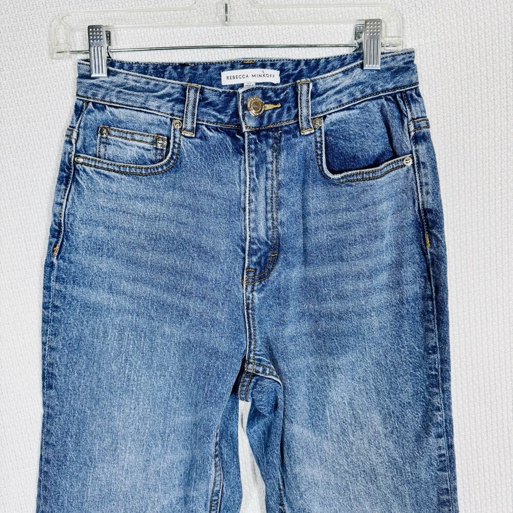 Rebecca Minkoff Ankle Kick Jeans Women’s Size 27 High Rise Crop Flare Denim - Picture 4 of 10